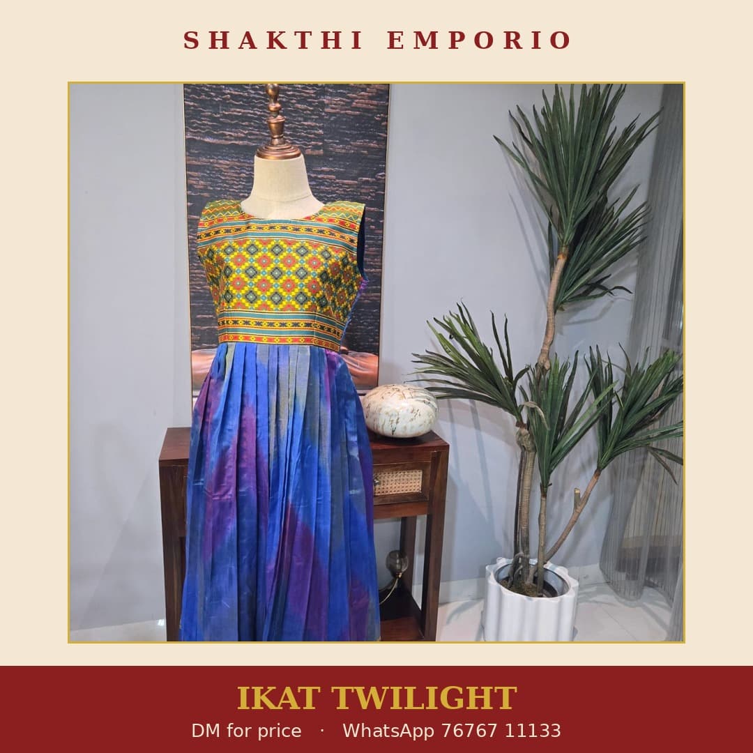 Teal Linen Saree from Shakthi Emporio