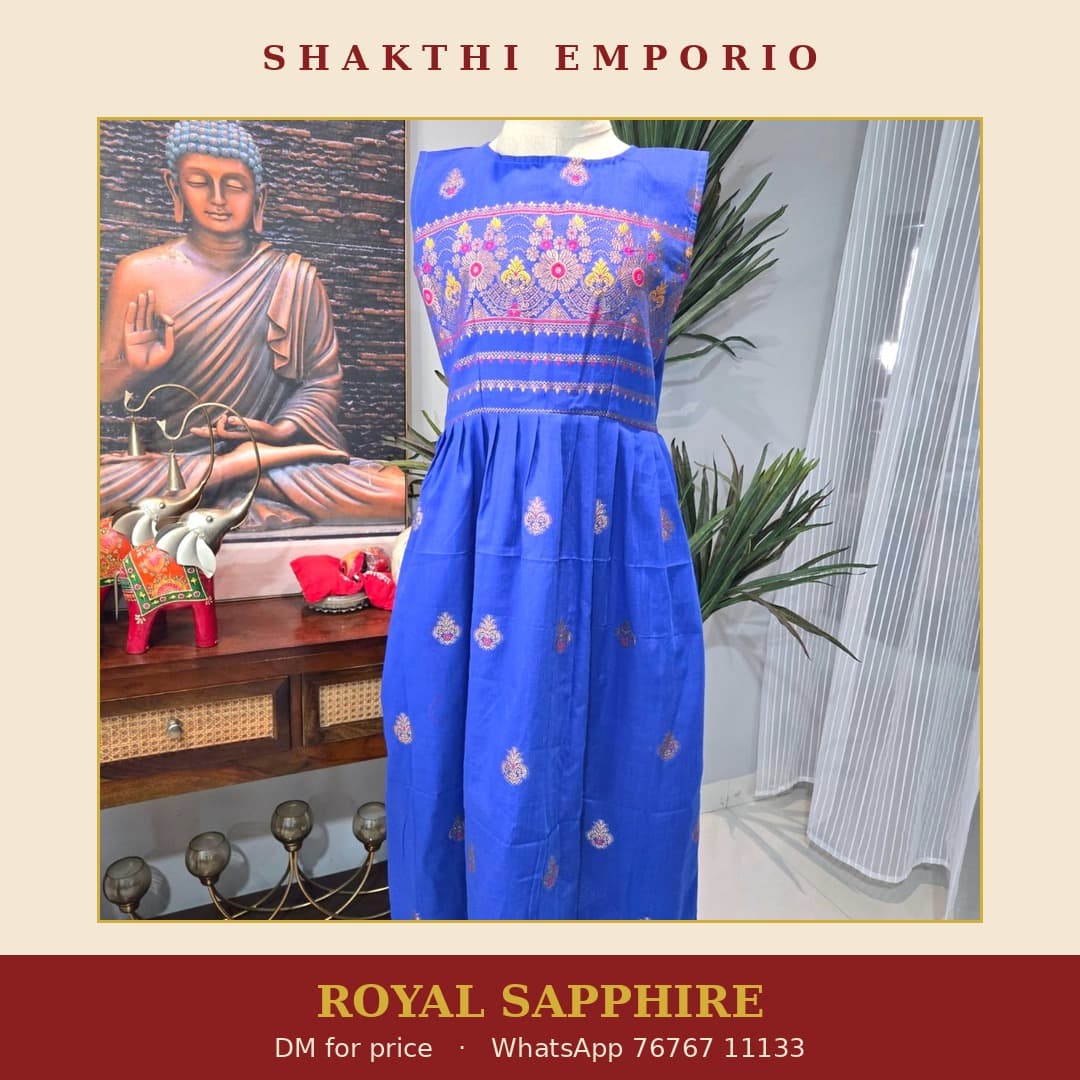 Peacock Blue Gift Saree from Shakthi Emporio