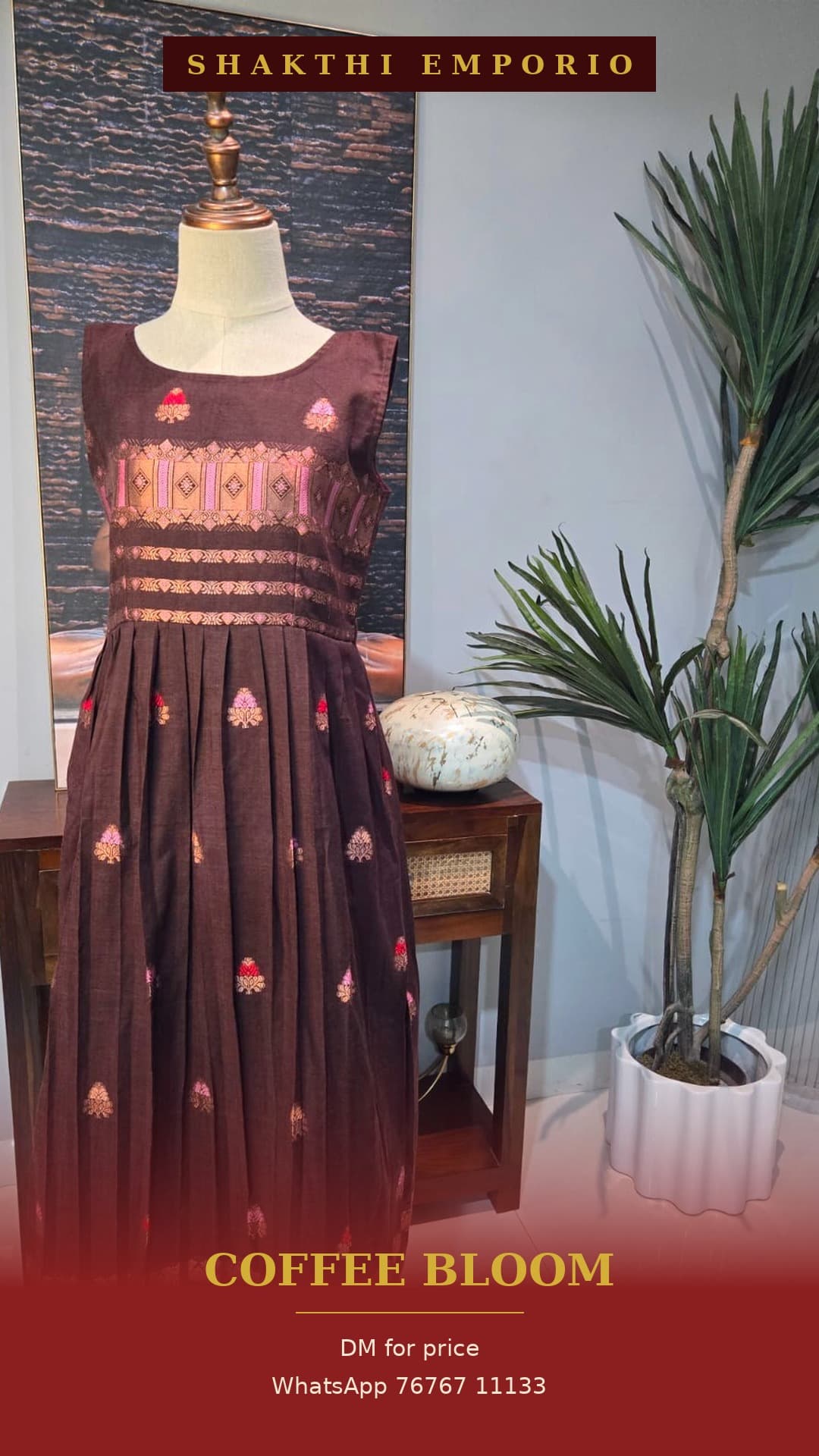 Maroon Bridal Family Saree from Shakthi Emporio